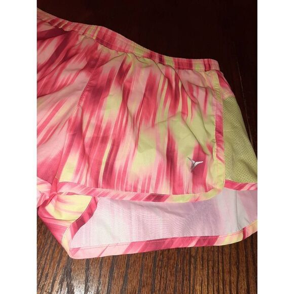 Small Old Navy Active Athletic Sports Workout Gym Running Shorts Pink Yellow - Picture 2 of 4